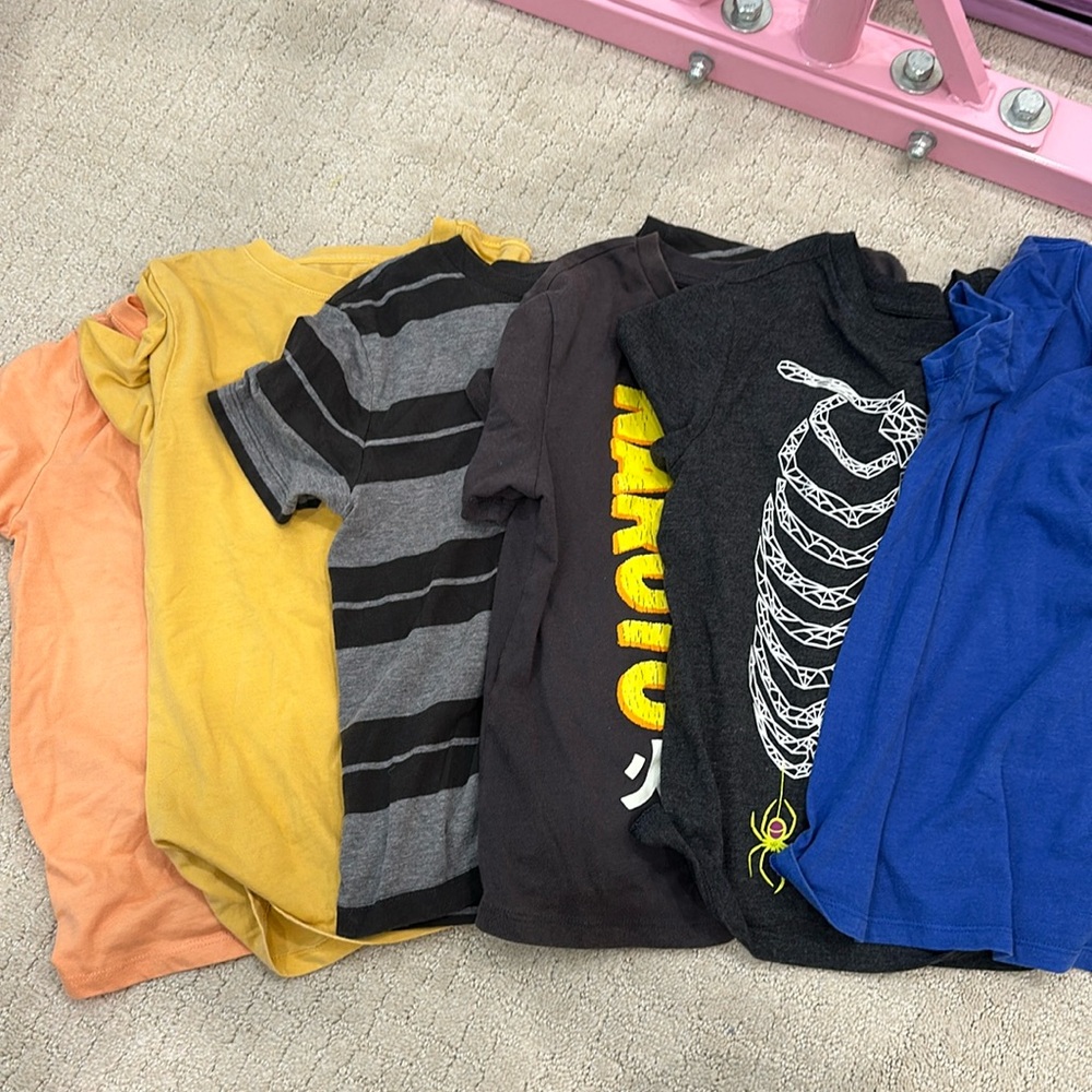 SIX kids size 6-7 shirts. Target/old navy